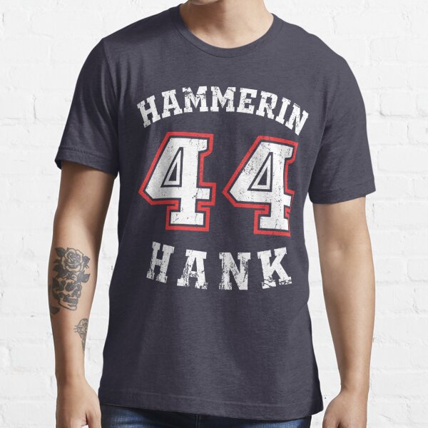 HAMMERIN HANK THE HOME RUN 755 SHIRT, OLD SCHOOL ATLANTA BASEBALL HANK  AARON SHIRT  Essential T-Shirt for Sale by ProSosh