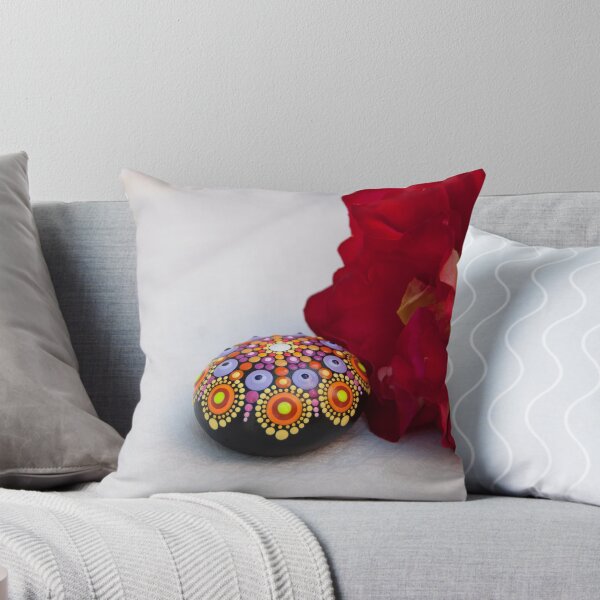 Item preview, Mandala painted stone. In a rose 2 designed and sold by mandalaole.
