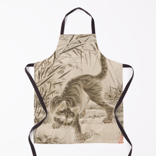 Item preview, Japanese Cat Catching a Frog, Kawanabe Kyosai designed and sold by Vintage Wall Art.