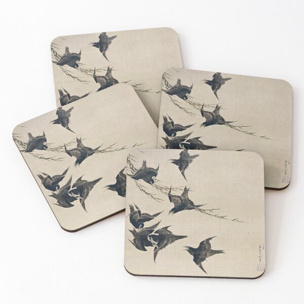 Item preview, Crows and Willow Antique Hokusai  designed and sold by Karianne Potter.