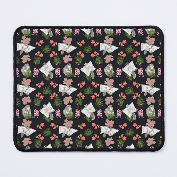 Item preview, Japanese dwarf flying squirrel and cherry blossom, black designed and sold by Naty Design Prague.