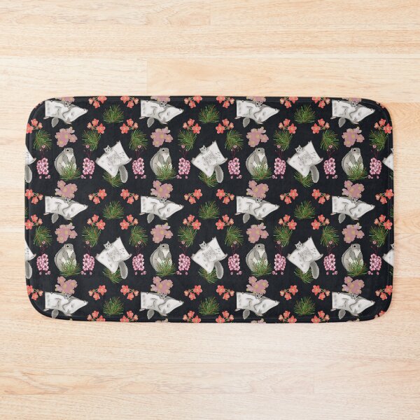 Item preview, Japanese dwarf flying squirrel and cherry blossom, black designed and sold by Naty Design Prague.