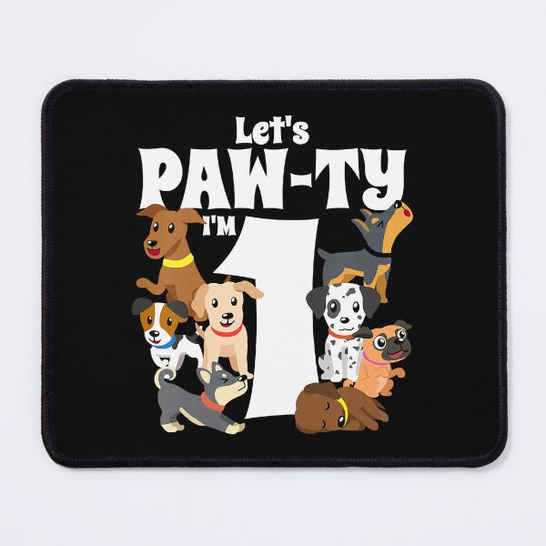 Item preview, Kids 1 Year Old Dog Birthday Pawty Puppy Dogs 1st Party Gift designed and sold by PameGraha.