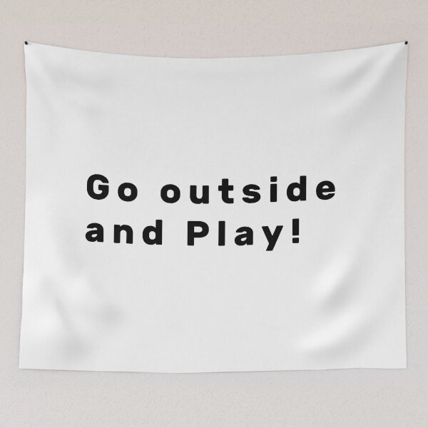 Item preview, Go outside and Play! - Black designed and sold by Parag's Travel Shop.