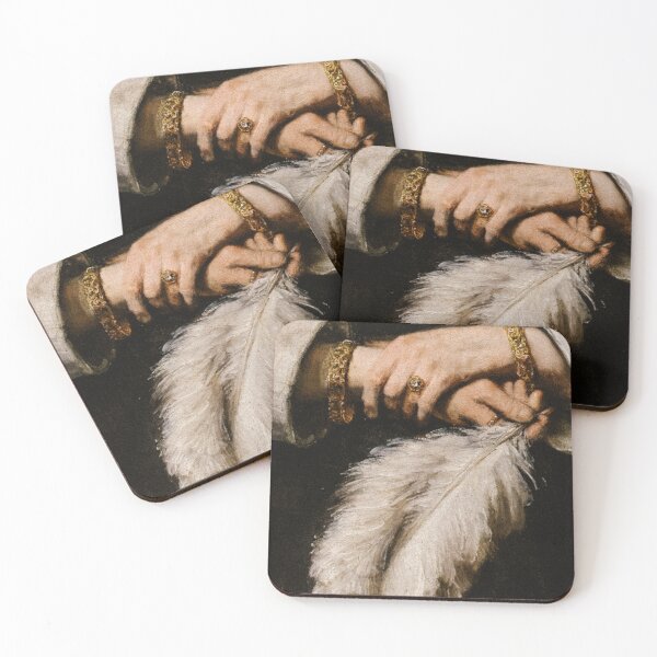 Item preview, Portrait of a Lady with an Ostrich-Feather Fan by Rembrandt van Rijn designed and sold by apopofbeauty.