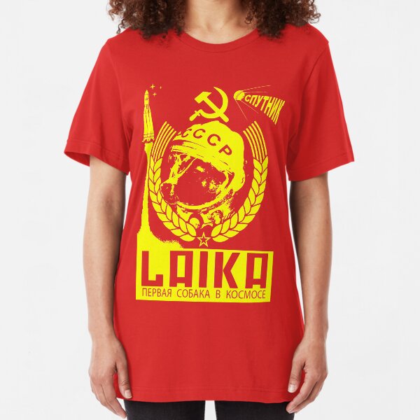 Laika the Cosmodog Slim Fit T-Shirt