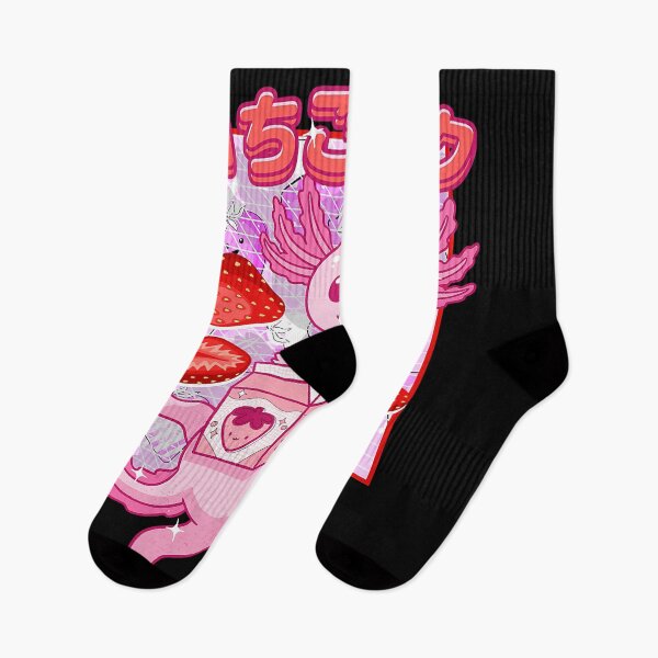 Item preview, Retro Japanese Style Anime Kawaii Axolotl Strawberry Milk designed and sold by MichealExan.