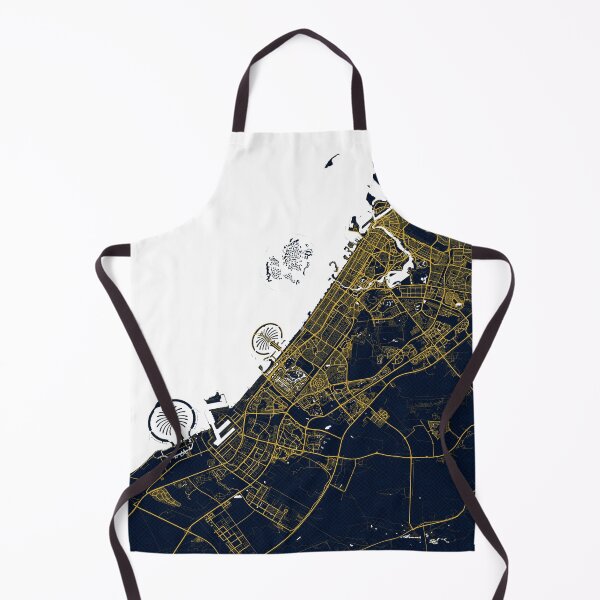 Item preview, Dubai City Map of UAE - Gold Art Deco designed and sold by deMAP.