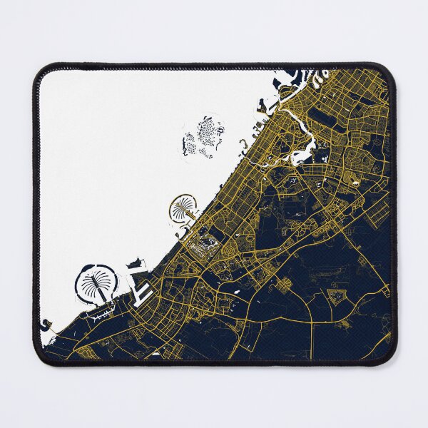 Item preview, Dubai City Map of UAE - Gold Art Deco designed and sold by deMAP.