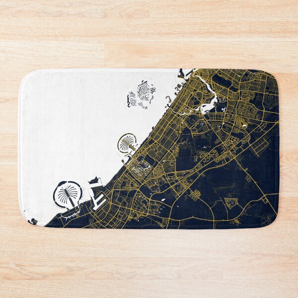 Item preview, Dubai City Map of UAE - Gold Art Deco designed and sold by deMAP.