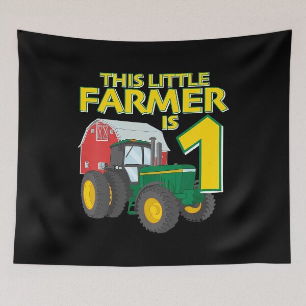 Item preview, This Little Farmer Is One Kids 1 Year Old Green Farm Tractor Birthday Party Farmer 1st Birthday Gift designed and sold by PameGraha.