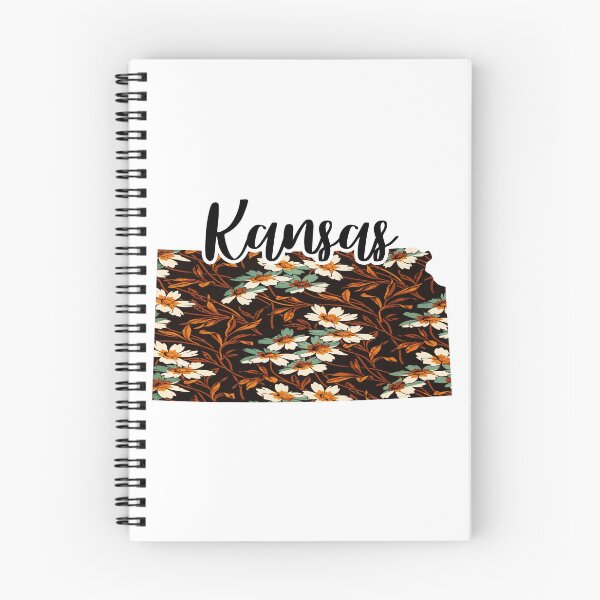 Item preview, Floral Map of USA States Kansas - Map of Kansas designed and sold by AmethystMurad.
