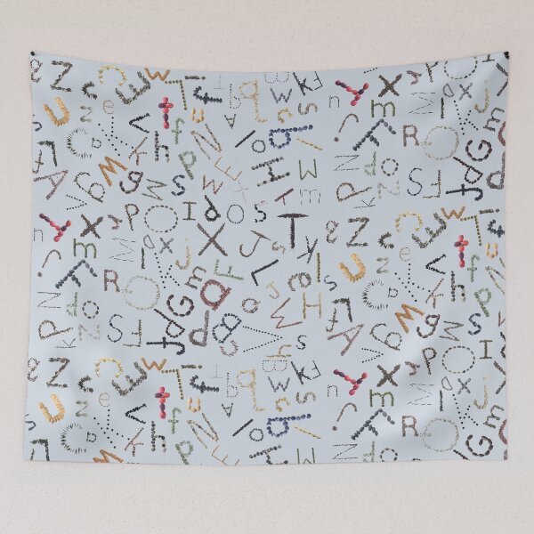 Item preview, Alphabet pattern formed with only seeds designed and sold by EveryDayDabble.