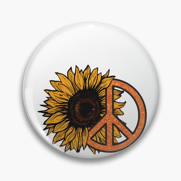 Item preview,  COLORFUL WATERCOLOR HIPPIE  SUNFLOWER WITH PEACE AND LOVE SIGN ESSENTIAL TSHIRT gift for wife gift for gilfriend gift for flower lovers for botanists  designed and sold by GhostAmine.
