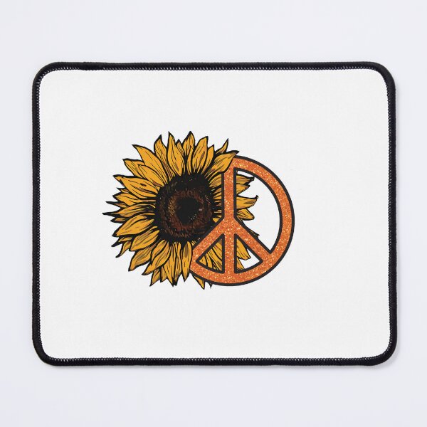 Item preview,  COLORFUL WATERCOLOR HIPPIE  SUNFLOWER WITH PEACE AND LOVE SIGN ESSENTIAL TSHIRT gift for wife gift for gilfriend gift for flower lovers for botanists  designed and sold by GhostAmine.