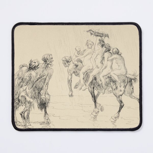 Item preview, Nymphs riding a Centaur by Heinrich Kley - Vintage Art designed and sold by RickE.
