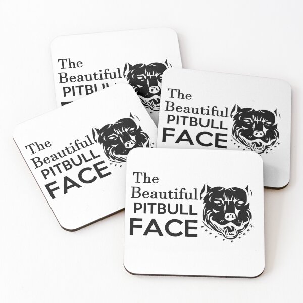 Item preview, pit bull face designed and sold by KYUBE.