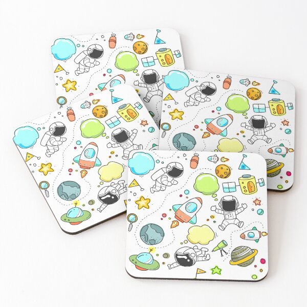 Item preview, Astronaut Rocket Space Planets Stickers designed and sold by JustCoolShop.