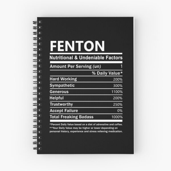 Artikelvorschau, Fenton Name T Shirt - Fenton Ernährungs- und unbestreitbare Faktoren Geschenkartikel T-Shirt entworfen und verkauft von rolandchel.