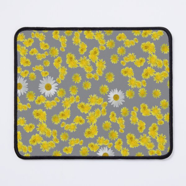 Item preview, paquerettes et pissenlits sur fond shark skin designed and sold by AHELENE.