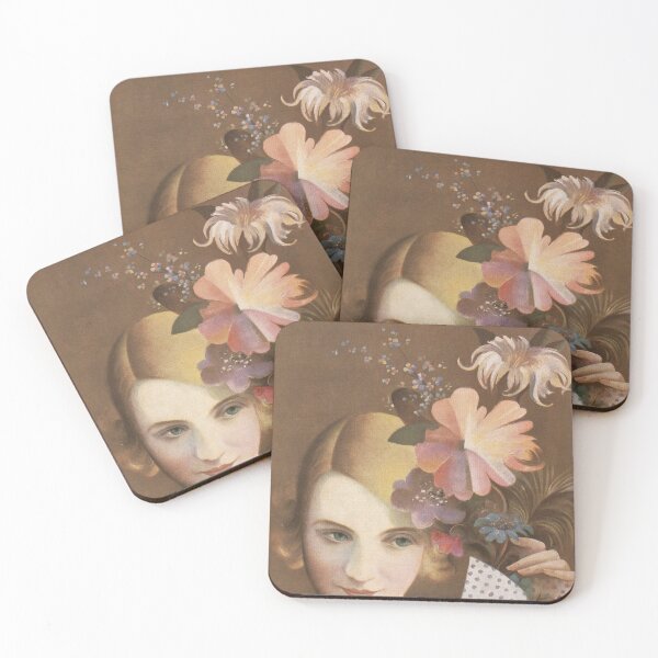 Artikelvorschau, Jugend - 1927 - Woman with flowers in her hair - Vintage Art entworfen und verkauft von RickE.