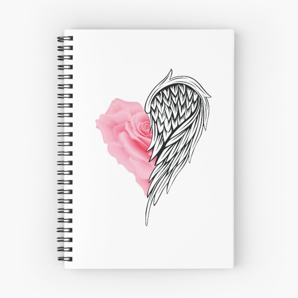 Item preview, Elegant Rose and Wings  heart  art sticker gift for wife gift for gilfriend gift for flower lovers for botanists for tatto lovers  designed and sold by GhostAmine.