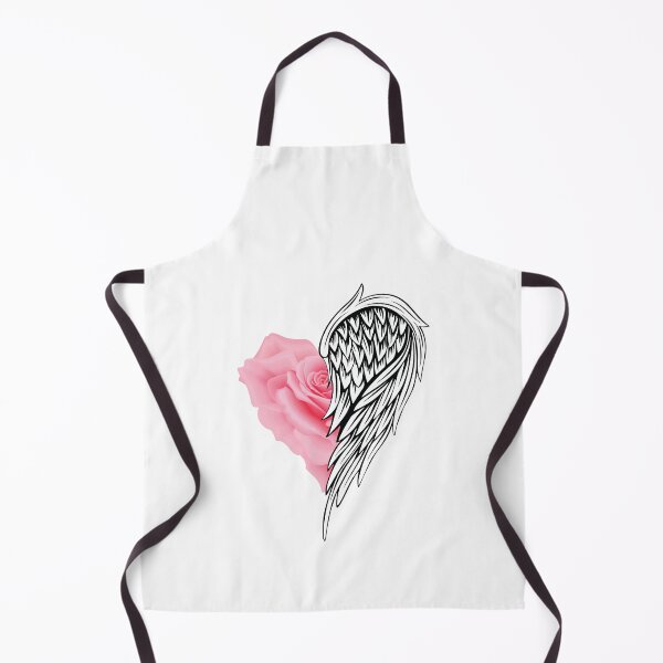Item preview, Elegant Rose and Wings heart art sticker gift for wife gift for gilfriend gift for flower lovers for botanists for tatto lovers designed and sold by GhostAmine.