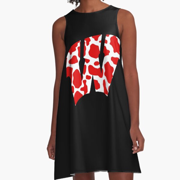 Vista previa del artículo con la obra «Logotipo de UW Madison con estampado de vaca», diseñado y vendido por BougieStore.
