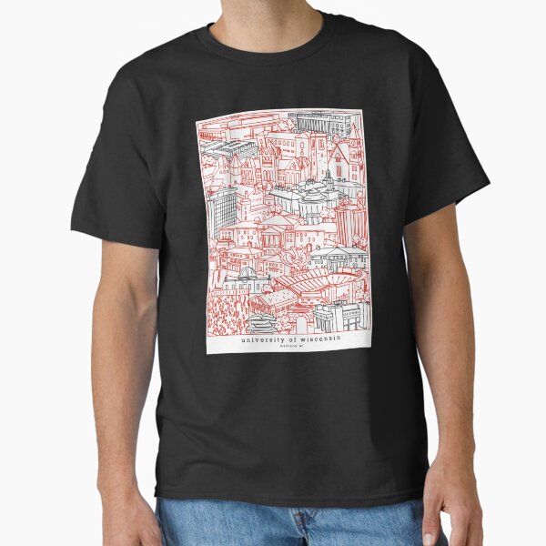 Vista previa del artículo con la obra «Ilustraciones del campus de la Universidad de Wisconsin», diseñado y vendido por BougieStore.