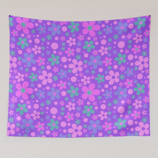 Item preview, Tiny Flowers Vaporwave Palette Seamless Pattern designed and sold by Cawaiico.