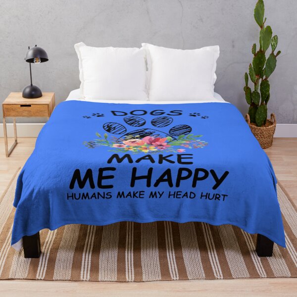 Item preview, Dogs Me Happy Humans make my head hurt designed and sold by APTufnall.