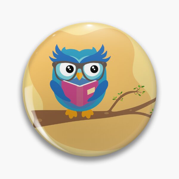 Item preview, Wise owl reading a book on a branch designed and sold by Martapp.