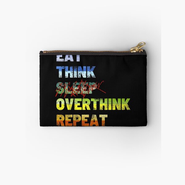 Item preview, eat think sleep overthink repeat vintage designed and sold by Chaos-Touch.