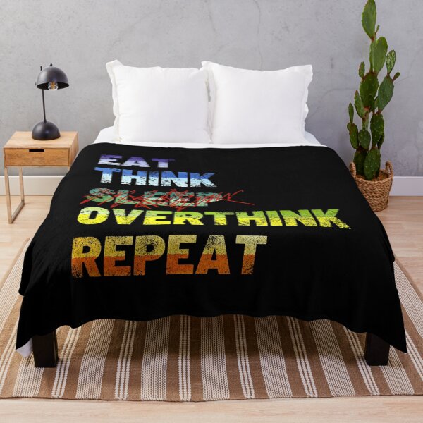 Item preview, eat think sleep overthink repeat vintage designed and sold by Chaos-Touch.