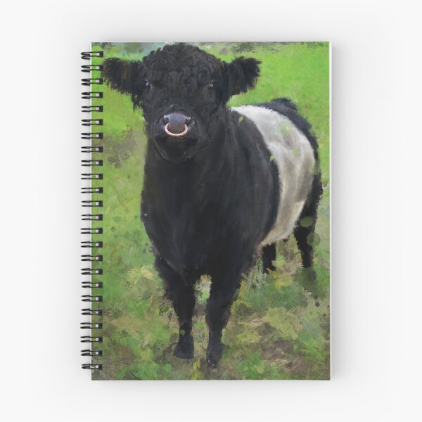 Item preview, Belted Galloway Cow, Cute Farm Animal, Belted Galloway Cattle Oil Paint, Scottish Belted Galloway Cattle designed and sold by Paintcorner.
