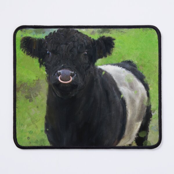 Item preview, Belted Galloway Cow, Cute Farm Animal, Belted Galloway Cattle Oil Paint, Scottish Belted Galloway Cattle designed and sold by Paintcorner.