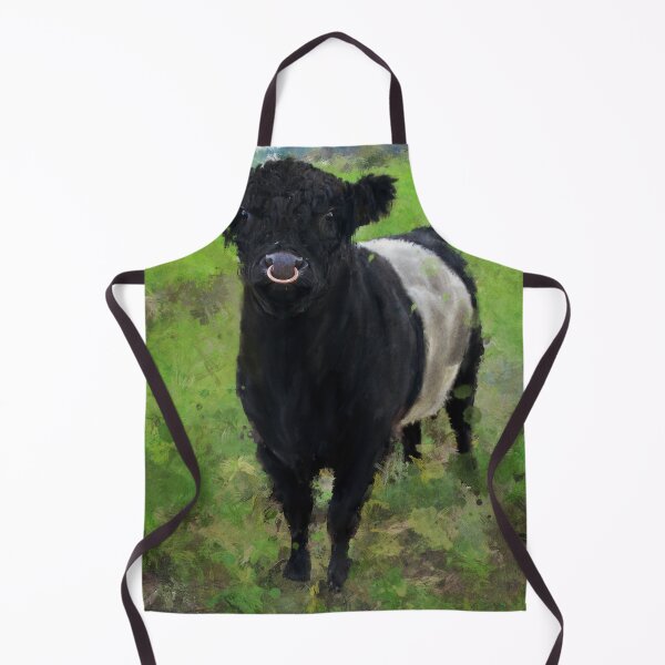Item preview, Belted Galloway Cow, Cute Farm Animal, Belted Galloway Cattle Oil Paint, Scottish Belted Galloway Cattle designed and sold by Paintcorner.