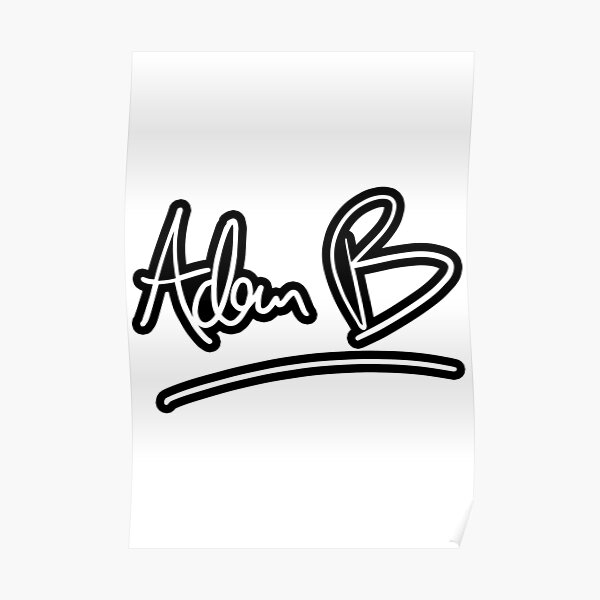 "Adam B Merch Adamb Logo" Poster For Sale By SamibShop | Redbubble