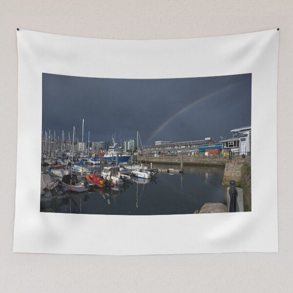 Item preview, Double Rainbow over Sutton Harbour designed and sold by days-photographic.