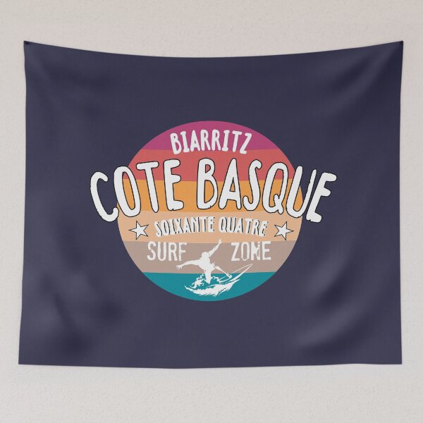 Item preview, Biarritz Surf Zone Basque Coast t-shirt designed and sold by VUE-MER.