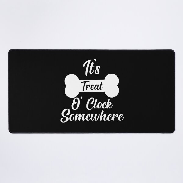 Item preview, It's Treat O' Clock Somewhere , Funny Dog Bandana designed and sold by AMERZAGUE DESIGN.