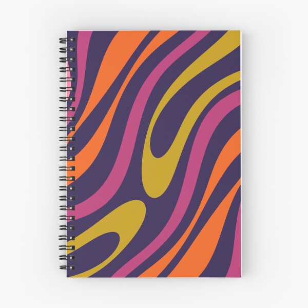 Item preview, Wavy Loops Colorful Retro Abstract Pattern Purple Blue Lime Orange designed and sold by kierkegaard.