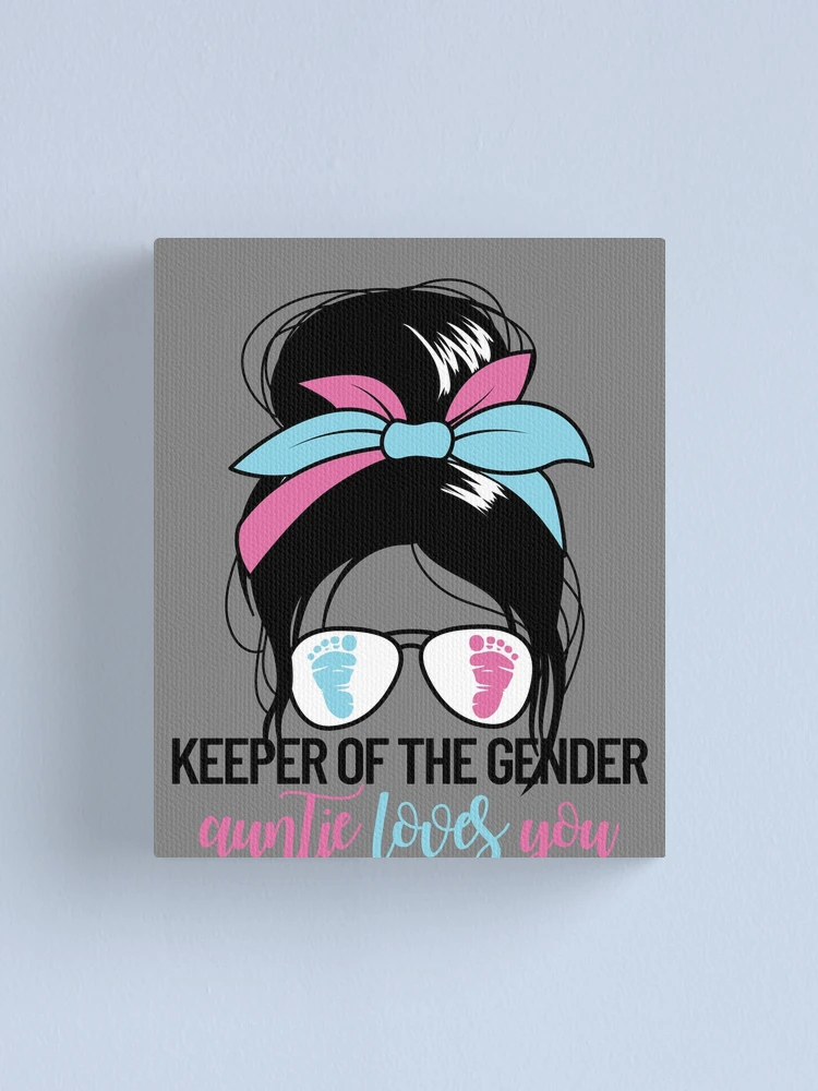 Imagen 1 de 3, Lienzo con la obra Keeper Of The Gender Auntie Loves You Gender Keeper Gear, diseñada y vendida por DynamicDesign.