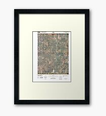 USGS TOPO Maps Iowa IA Red Oak South 20100505 TM Framed Print