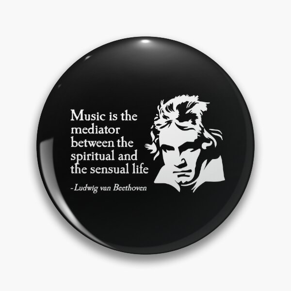 Item preview, Ludwig van Beethoven quote classical music saying Music is the mediator between the spiritual and the sensual life. designed and sold by LaundryFactory.