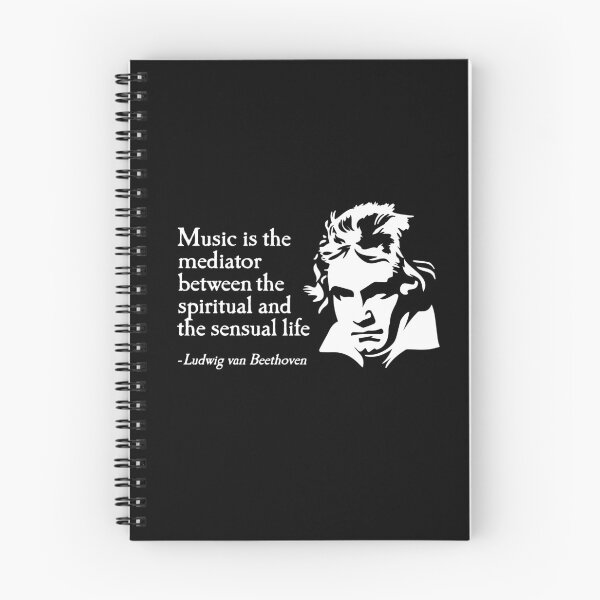 Item preview, Ludwig van Beethoven quote classical music saying Music is the mediator between the spiritual and the sensual life. designed and sold by LaundryFactory.