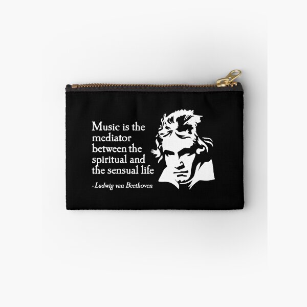 Item preview, Ludwig van Beethoven quote classical music saying Music is the mediator between the spiritual and the sensual life. designed and sold by LaundryFactory.