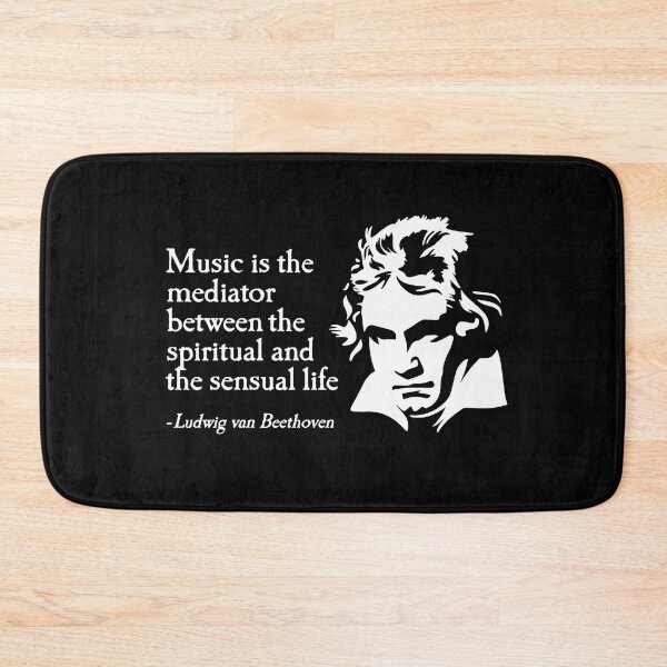 Item preview, Ludwig van Beethoven quote classical music saying Music is the mediator between the spiritual and the sensual life. designed and sold by LaundryFactory.