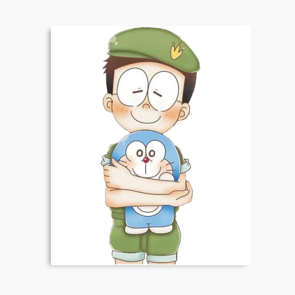 Lámina rígida con la obra «Nobita con Doremon» de mdoanquan7 | Redbubble