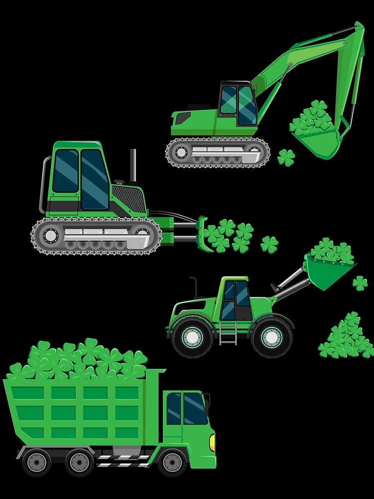 Thumbnail 3 von 3, Tuch, Kids St. Patrick's Day Construction Boys St. Patrick's Gear designt und verkauft von DynamicDesign.